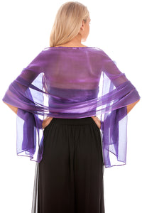 Central Chic iridescent purple shawl for weddings and parties