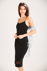 Silver Sequin Scarf