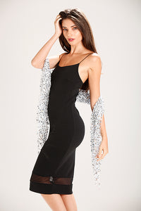 Silver Sequin Scarf
