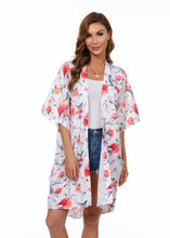 Load image into Gallery viewer, Tropical Bird Print Long Kimono