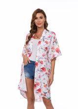 Load image into Gallery viewer, Tropical Bird Print Long Kimono