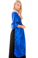 Load image into Gallery viewer, Cobalt Blue Satin Wedding Wrap