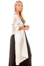 Load image into Gallery viewer, Ivory Satin Wedding Wrap