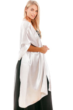Load image into Gallery viewer, White Satin Wedding Wrap