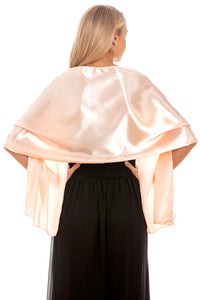 Peach Satin Wedding Wrap