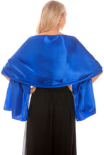 Load image into Gallery viewer, Cobalt Blue Satin Wedding Wrap