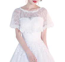 Load image into Gallery viewer, Ivory Lace Wedding Bridal Shawl Capelet Style-3