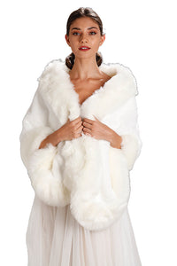 White Faux Fur Shawl Central Chic White Faux Fur Shawl Central Chic