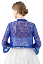 Load image into Gallery viewer, Cobalt Blue Lace Open Cardigan