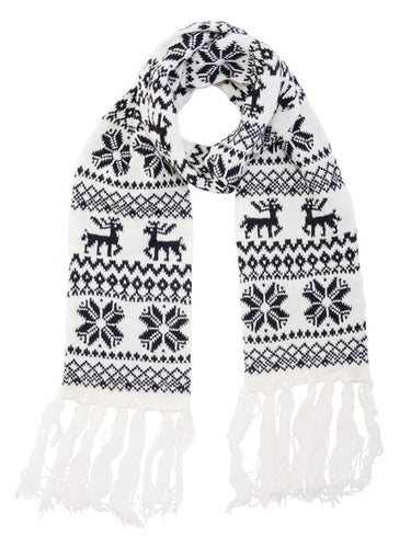 White Christmas Scarf