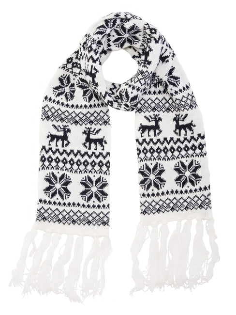 White Christmas Scarf