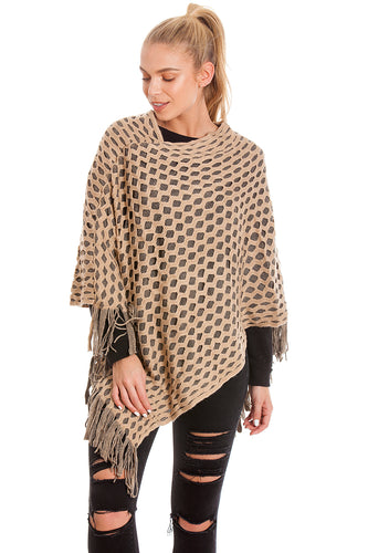 Winter Poncho In Mocha