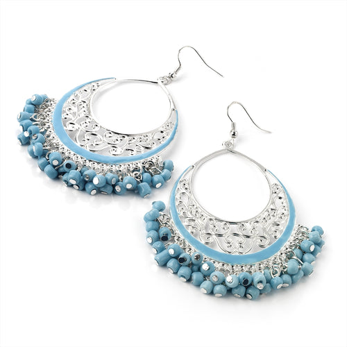Blue Bead Earrings