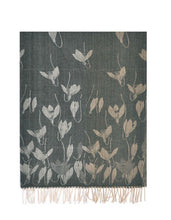Load image into Gallery viewer, Black Snowdrop Large Winter Scarf