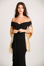 Load image into Gallery viewer, Iridescent Champagne Gold Pashmina Shawl