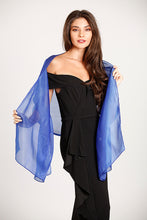 Load image into Gallery viewer, Central Chic Royal Blue Shawl for weddings and parties