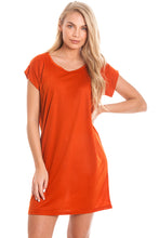 Load image into Gallery viewer, Orange Maternity &amp; Breastfeeding Dress