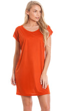 Load image into Gallery viewer, Orange Maternity &amp; Breastfeeding Dress