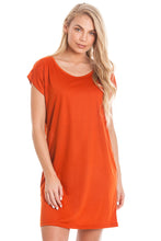 Load image into Gallery viewer, Orange Maternity &amp; Breastfeeding Dress