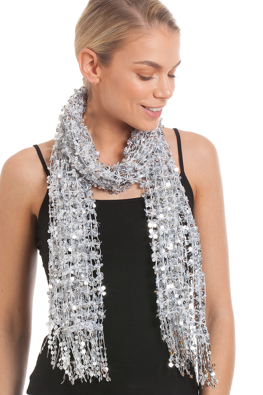Womens Sequin Scarves
