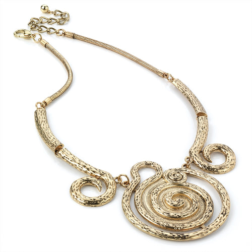 Antique Gold Effect Statement Necklace
