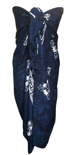 Large Sarong Navy Blue Beach Cover Up Shawl Wrap For Holidays Summer