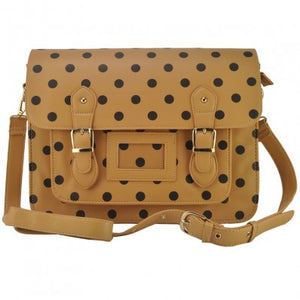 Camel Polka Dot Satchel