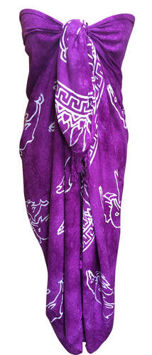 Large Purple Sarong Beach Cover Up Fair Trade