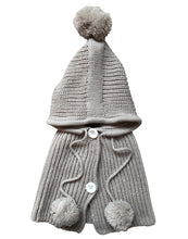 Load image into Gallery viewer, Baby Girls Children&#39;s Kids Hooded Poncho Hat Scarf &amp; Snood 3-in-1