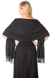 Black Cashmere Pashmina Shawl Scarf
