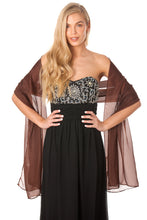 Load image into Gallery viewer, Brown Chiffon Shawl