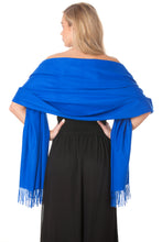 Load image into Gallery viewer, Royal Blue Cashmere Pashmina Shawl Scarf