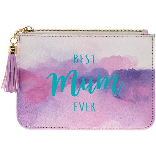 Best Mum Ever Watercolour Purse 17cm