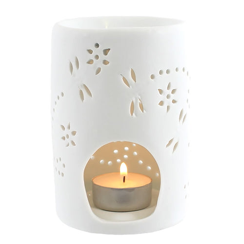 Ceramic Dragonfly Oil Burner With Heart Melts