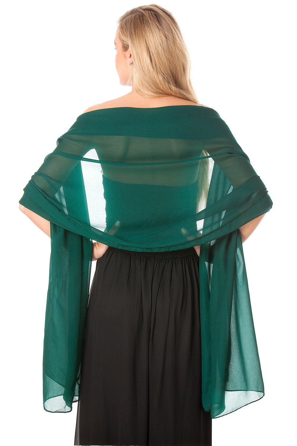 Dark Green Chiffon Shawl Central Chic Dark Green Chiffon Shawl Central Chic