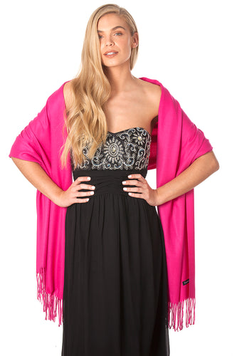 Hot Pink Pashmina Shawl Scarf