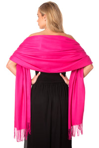 Hot Pink Pashmina Shawl Scarf