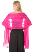 Load image into Gallery viewer, Hot Pink Chiffon Shawl