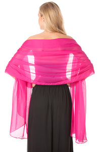 Hot Pink Chiffon Shawl