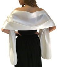 Load image into Gallery viewer, Ivory Satin Wedding Wrap