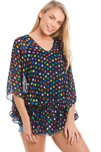 Silky Polka Dot Kaftan
