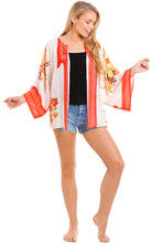 Load image into Gallery viewer, White &amp; Orange Kimono