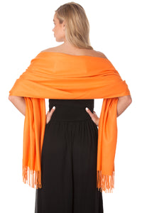 Orange Cashmere Pashmina Shawl Scarf