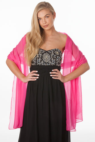 Pink Chiffon Shawl