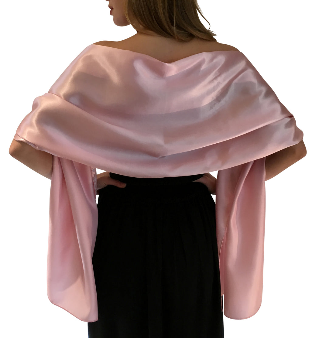 Pink Satin Wedding Wrap