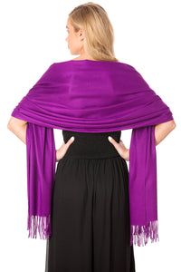 Purple Cashmere Pashmina Shawl Scarf