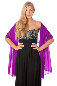 Purple Chiffon Shawl