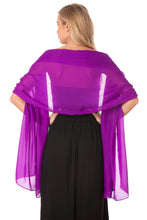Load image into Gallery viewer, Purple Chiffon Shawl