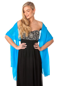 Blue Chiffon Shawl