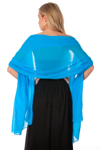 Blue Chiffon Shawl